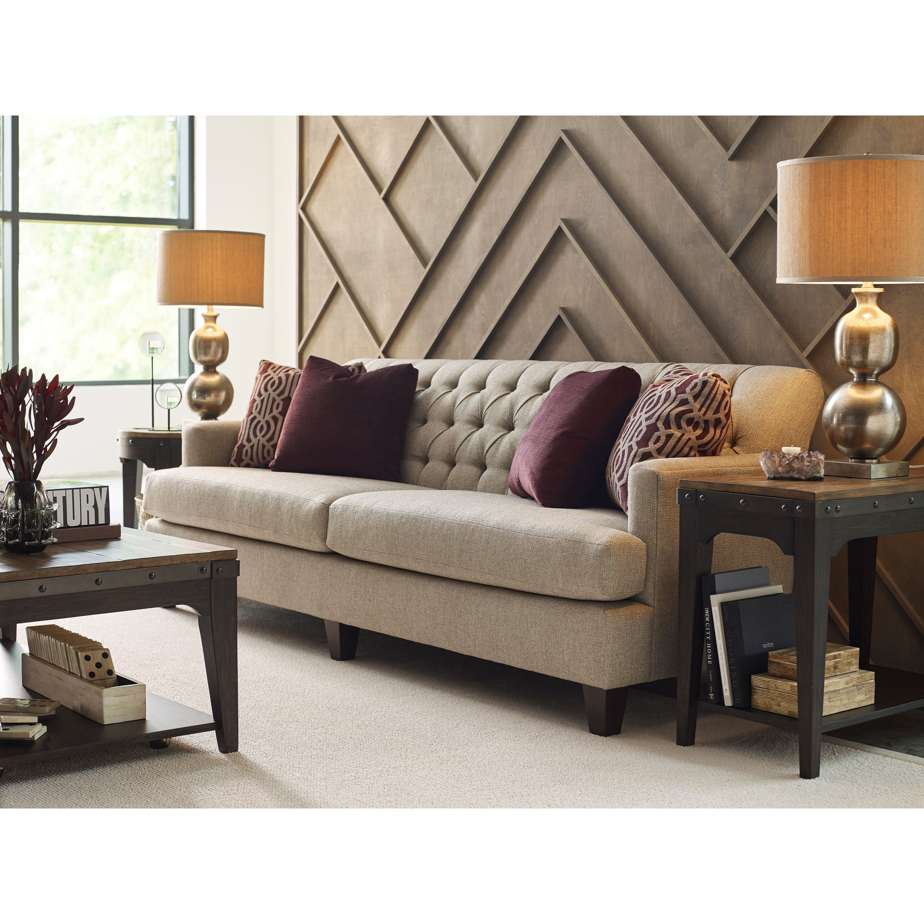 Kincaid Furniture Plank Road 706920C Artisans Round Solid Wood End